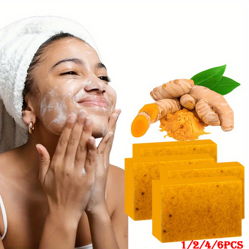 Kojic Acid Soap - 1/2/4/6Pcs Turmeric Kojic Acid Handmade Soap