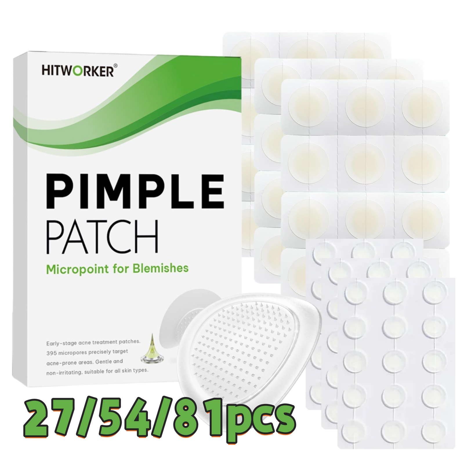 Skincare Salicylic Acid - 27/54/81-Piece HITWORKER Acne Patches - Infused