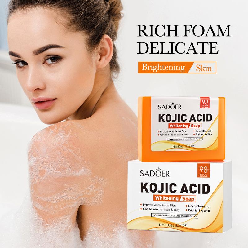 1Pc SADOER Kojic Acid Facial S - огляд і ціна Kojic Acid Soap